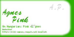 agnes pink business card